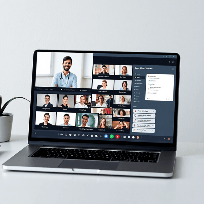 LMS Dashboard on Laptop